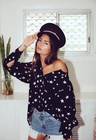 PASS THE SALT STAR PRINT SHIRT
