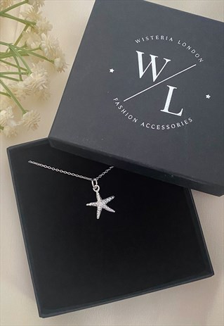 STERLING SILVER STARFISH NECKLACE