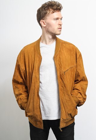 VINTAGE SUEDE BOMBER JACKET