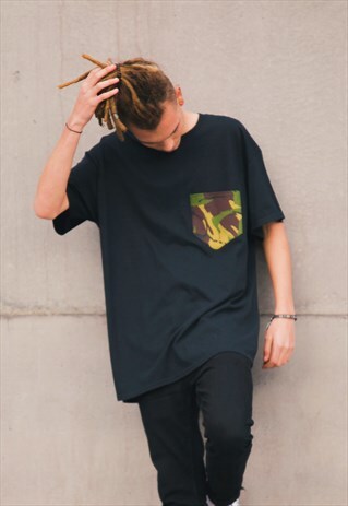 OC POCKET T-SHIRT - BLACK