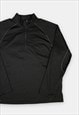 VINTAGE CHAMPION BLACK QUARTER ZIP ATHLETIC TOP SIZE L