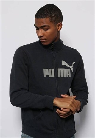 VINTAGE PUMA FULL ZIP SWEATSHIRT BLACK