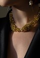 18K Gold Plated Braided Chain Necklace