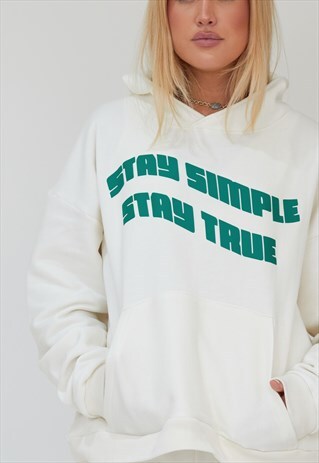 STAY SIMPLE STAY TRUE IN ECRU