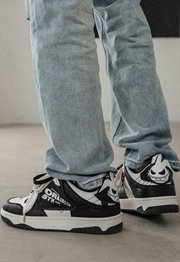 Graffiti sneakers retro skater shoes chunky anime trainers 