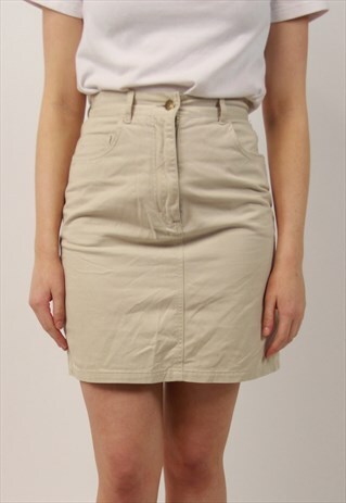 VINTAGE HIGH WAISTED DENIM SKIRT