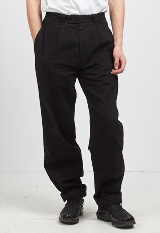 VINTAGE BLACK LE FROG TROUSERS BOTTOMS