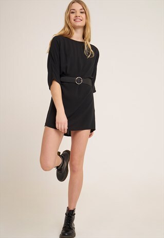 SUBDUED 3/4 SLEEVE WIDE DRESS