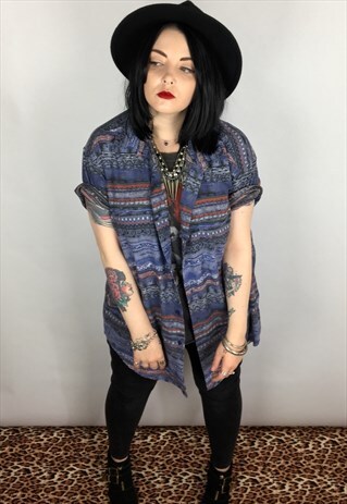 VINTAGE 90'S ABSTRACT PRINT SHIRT