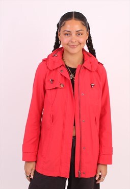 Women's Vintage Tommy Hilfiger Red Trench Jacket 