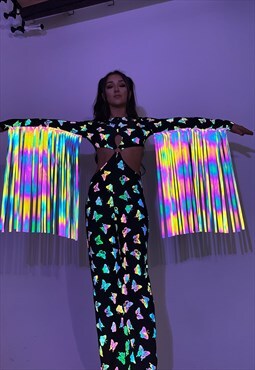 Jazzy Garms EXCLUSIVE Reflective Butterfly Tassel Jumpsuit