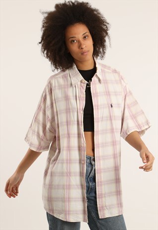VINTAGE RALPH LAUREN SHORT SLEEVED BOYFRIEND SHIRT