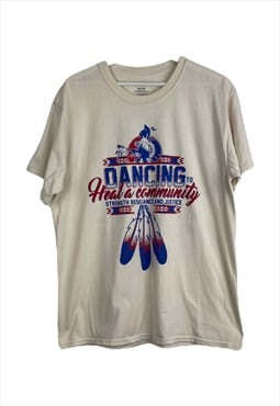 Vintage Dancing T-Shirt in White M
