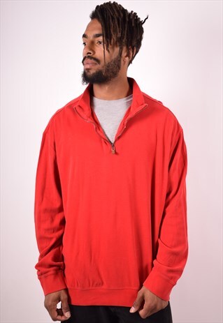 POLO RALPH LAUREN MENS VINTAGE SWEATSHIRT JUMPER XXL RED 90S
