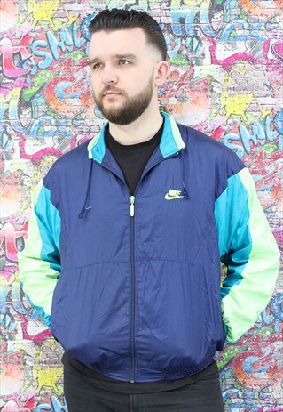 VINTAGE NIKE WINDBREAKER/SHELL JACKET. BOMBER JACKET.