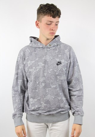VINTAGE NIKE GRAPHIC GREY HOODIE