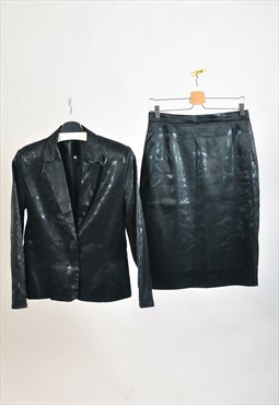Vintage 00s skirt suit in black