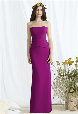 PEPLUM PROM, EVENING OR BRIDESMAIDS NU GEORGETTE DRESS