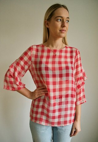 VINTAGE 90'S CHECKED TOP
