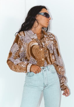 Vintage Abstract Patterned 90s Shirt