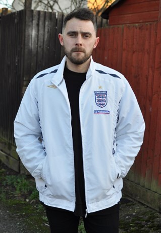 UMBRO 00'S Y2K ENGLAND FOOTBALL WINDBREAKER TRACK JACKET