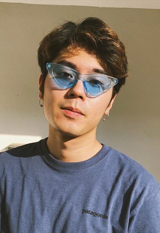 BLUE CAT EYE SUNGLASSES