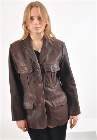 VINTAGE 90'S REAL LEATHER JACKET