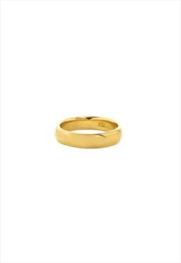 54 Floral Essential 6mm Band Signet Ring - Gold