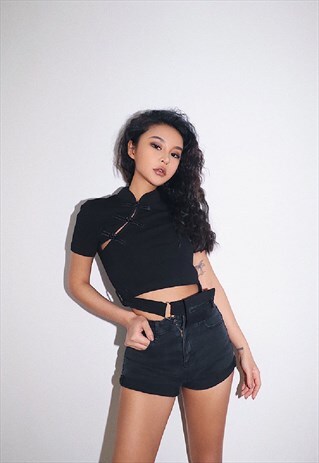 CHINESE STYLE SLIM CROP TOP