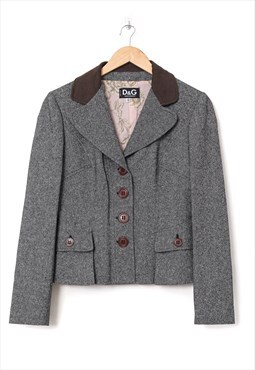 Vintage DOLCE & GABBANA Blazer Coat Jacket Grey