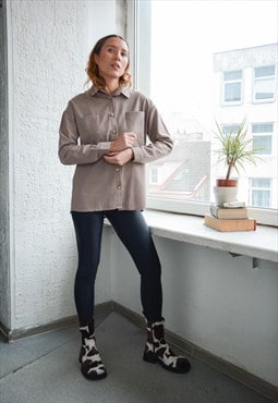 Vintage Brown Minimalist Shirt