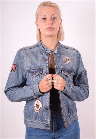 LEVI'S WOMENS VINTAGE DENIM JACKET LARGE BLUE 90S