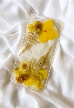Pressed Flowers and Fern Clear Cover/ iPhone 6 and 6s Plus