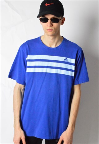 2006 BLUE STRIPED ADIDAS T-SHIRT
