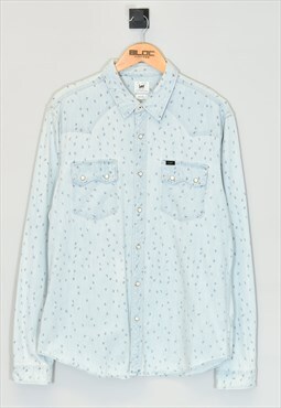 Vintage Lee Denim Shirt Blue XLarge