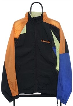 Vintage Reebok 90s Black Windbreaker Jacket Mens