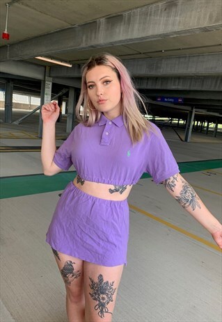 VINTAGE RALPH LAUREN REWORK CO ORD SKIRT TOP SET