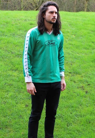 VINTAGE 80S PUMA SOCCER JERSEY - MADE IN W.GERMANY - SMALL