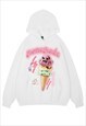 ICE CREAM HOODIE PSYCHEDELIC PULLOVER RAVER TOP IN PINK