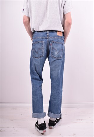 LEVI'S 507 MENS VINTAGE JEANS W33 L32 BLUE 90'S
