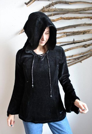 VINTAGE WIZARD COSTUME GOTHIC HOODIE