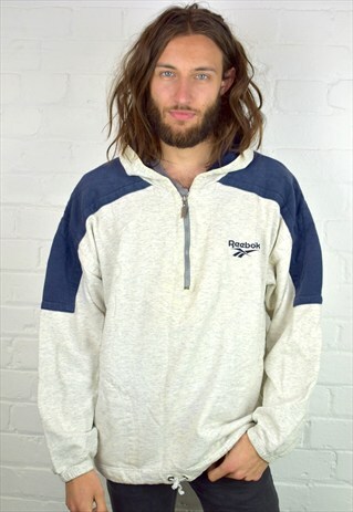 VINTAGE 90'S REEBOK 1/4 ZIP HOODIE