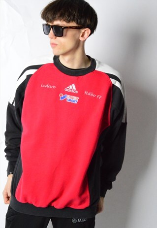 2001 RED AND BLACK COLOUR BLOCK SWEATSHIRT