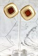 90S SQUARE EARRINGS STATEMENT VINTAGE JEWELLERY 