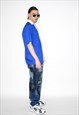 VINTAGE 00S BOWLING SHORT SLEEVE SHIRT IN BLUE / WHITE