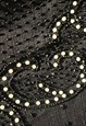 BLACK BEADED HEAVY PLEATED SKIRT DRESS 