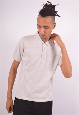 VINTAGE CHAMPION POLO SHIRT GREY