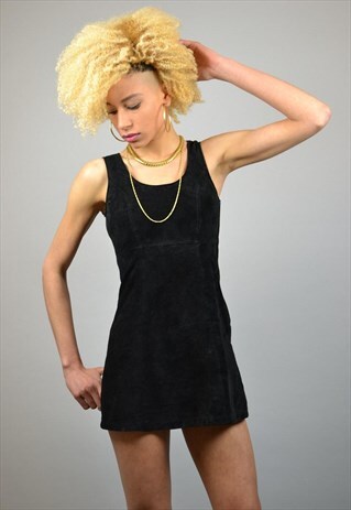VINTAGE 80'S NAF NAF SUEDE DRESS