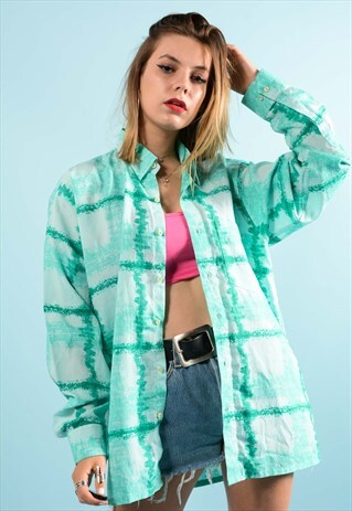 VINTAGE TURQUOISE PATTERN SHIRT