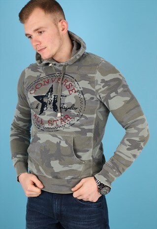 VINTAGE CONVERSE HOODIE IN CAMO NH72